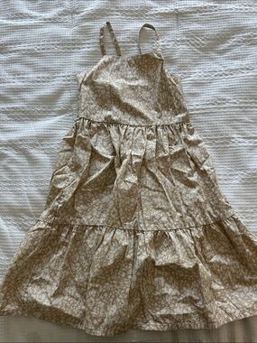 GAP Girls Beige Floral Tiered Sundress